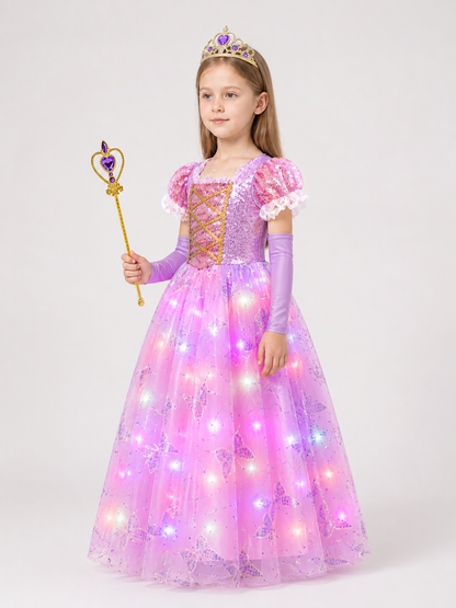Glowing Princess Costume for Girls for Halloween side view