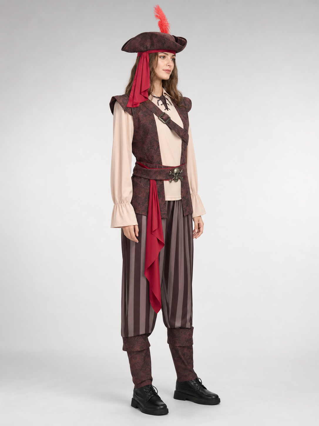 Pirate Costume with Tricorn Hat and Saber