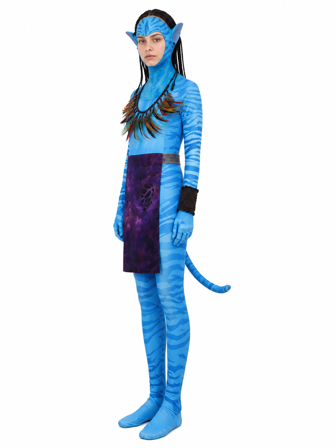 Avatar 3 Cosplay Costume, Jumpsuit with Tail side view