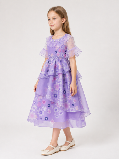 Halloween Princess Costume with Flowers side view