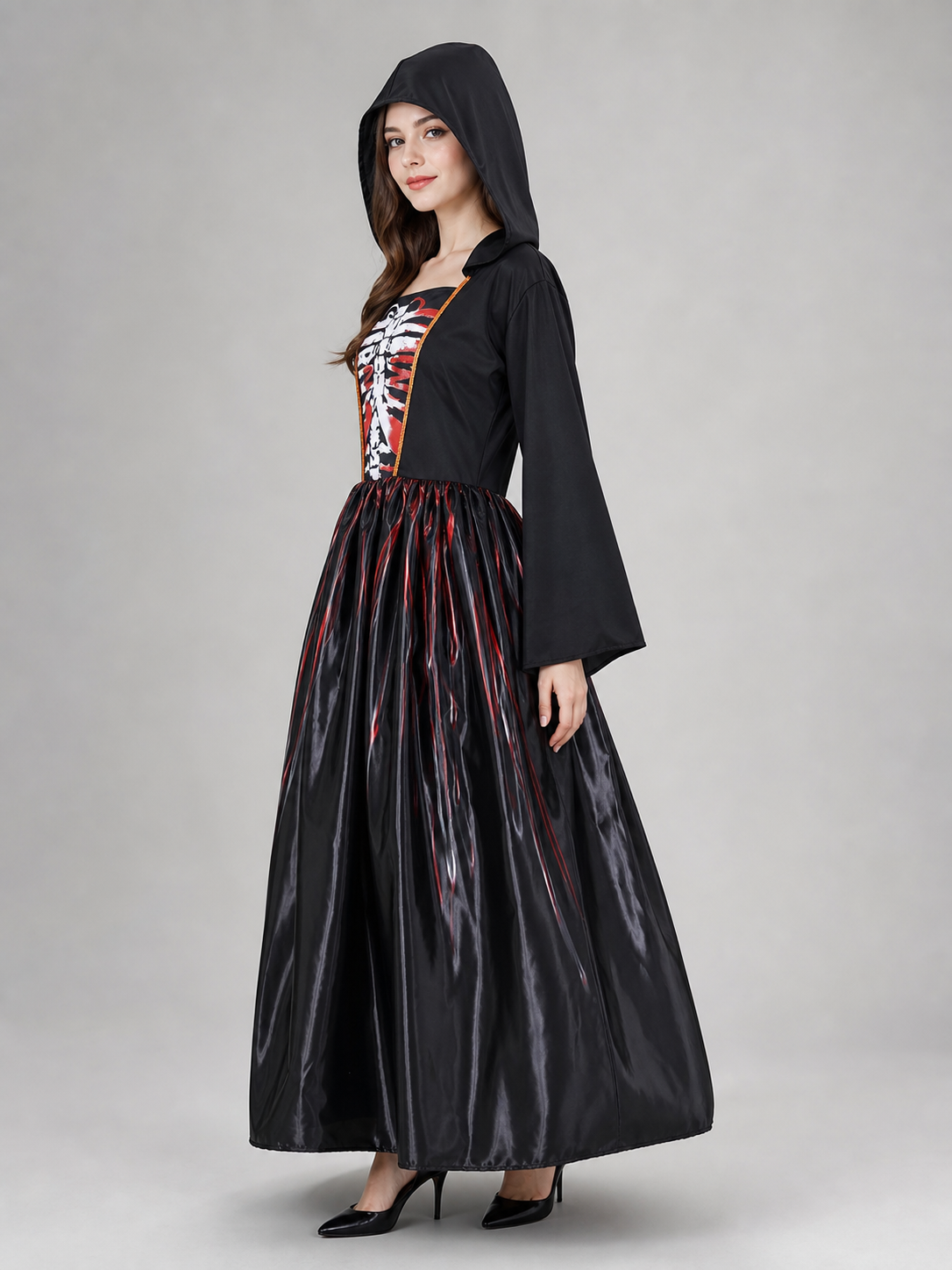 Cosplay Costume: Hooded Dress with Necklace