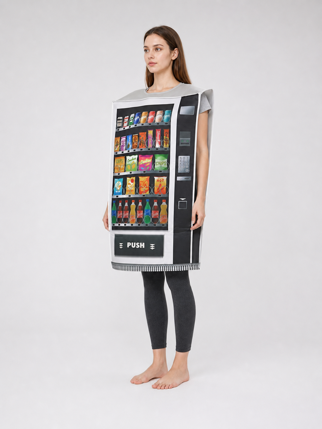 Printed Vending Machine Costume for Halloween and Parties