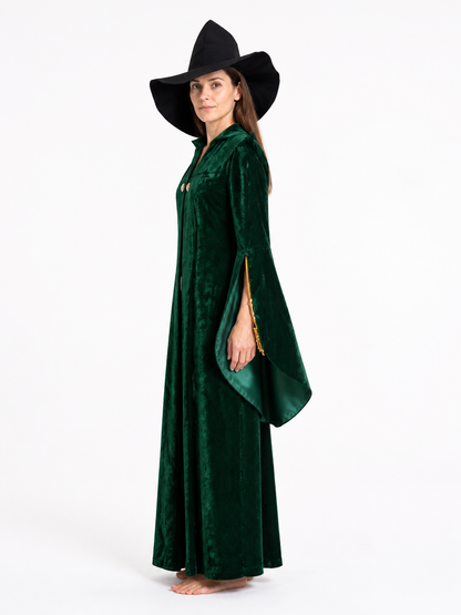 Wizard Costume with Robe and Hat for Halloween side view