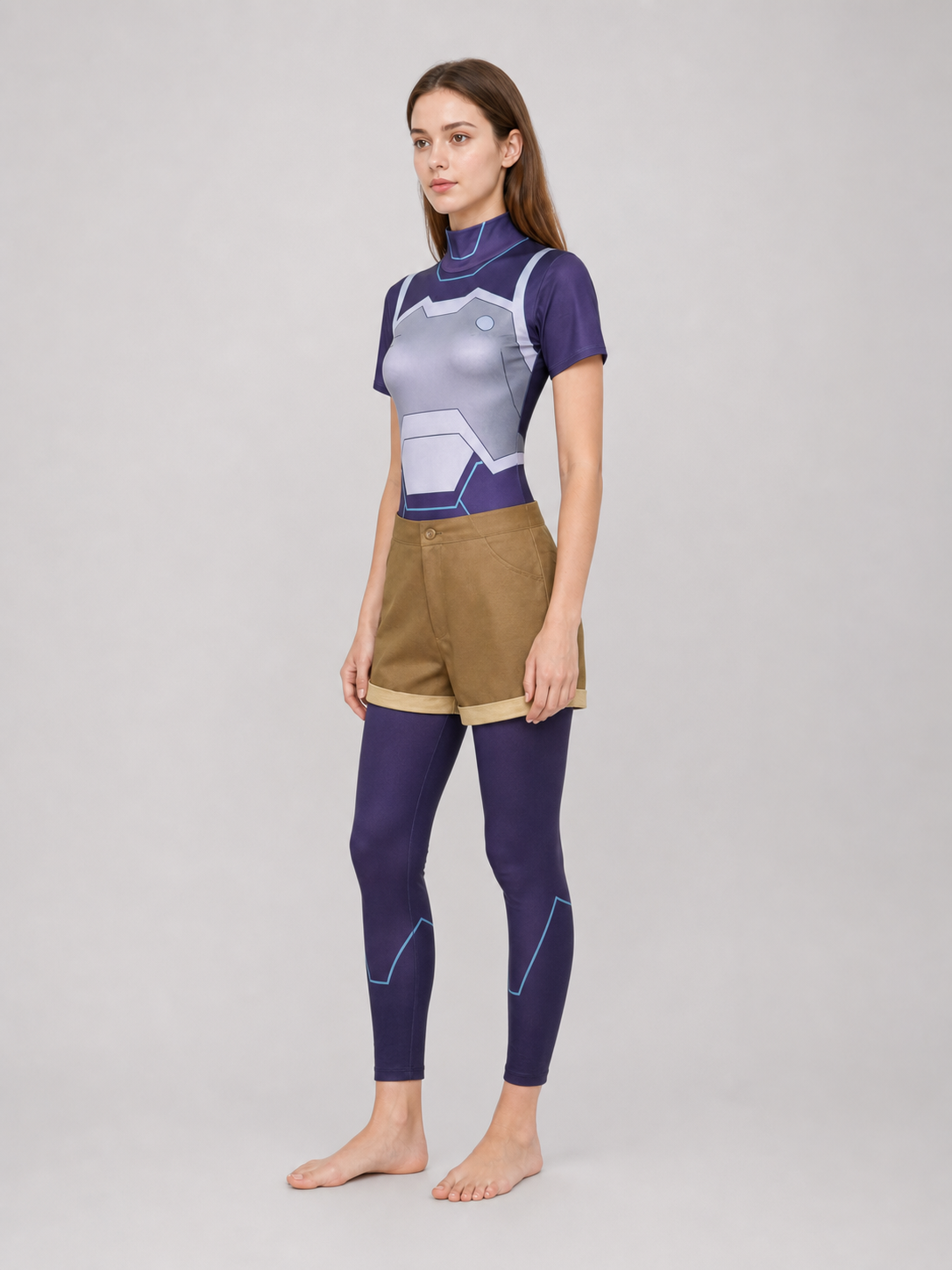 Zoe Cosplay Costume: Top, Shorts, and Leggings