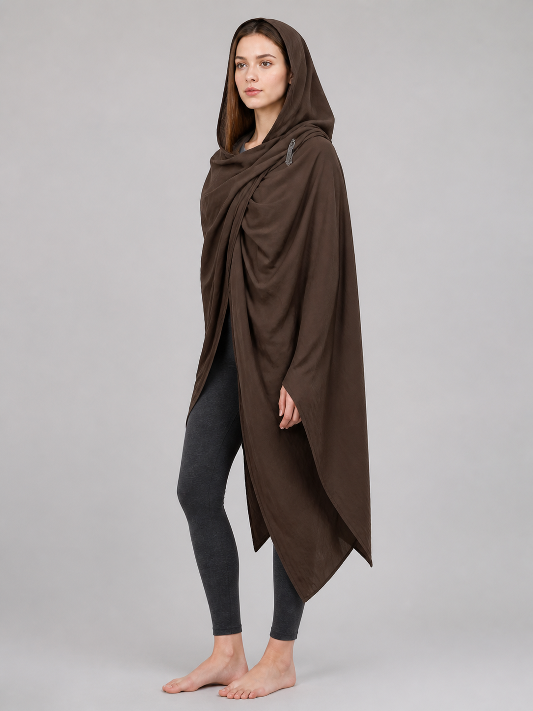 Brown Carnival Cloak with Hood