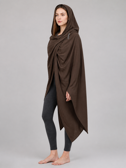 Brown Carnival Cloak with Hood
