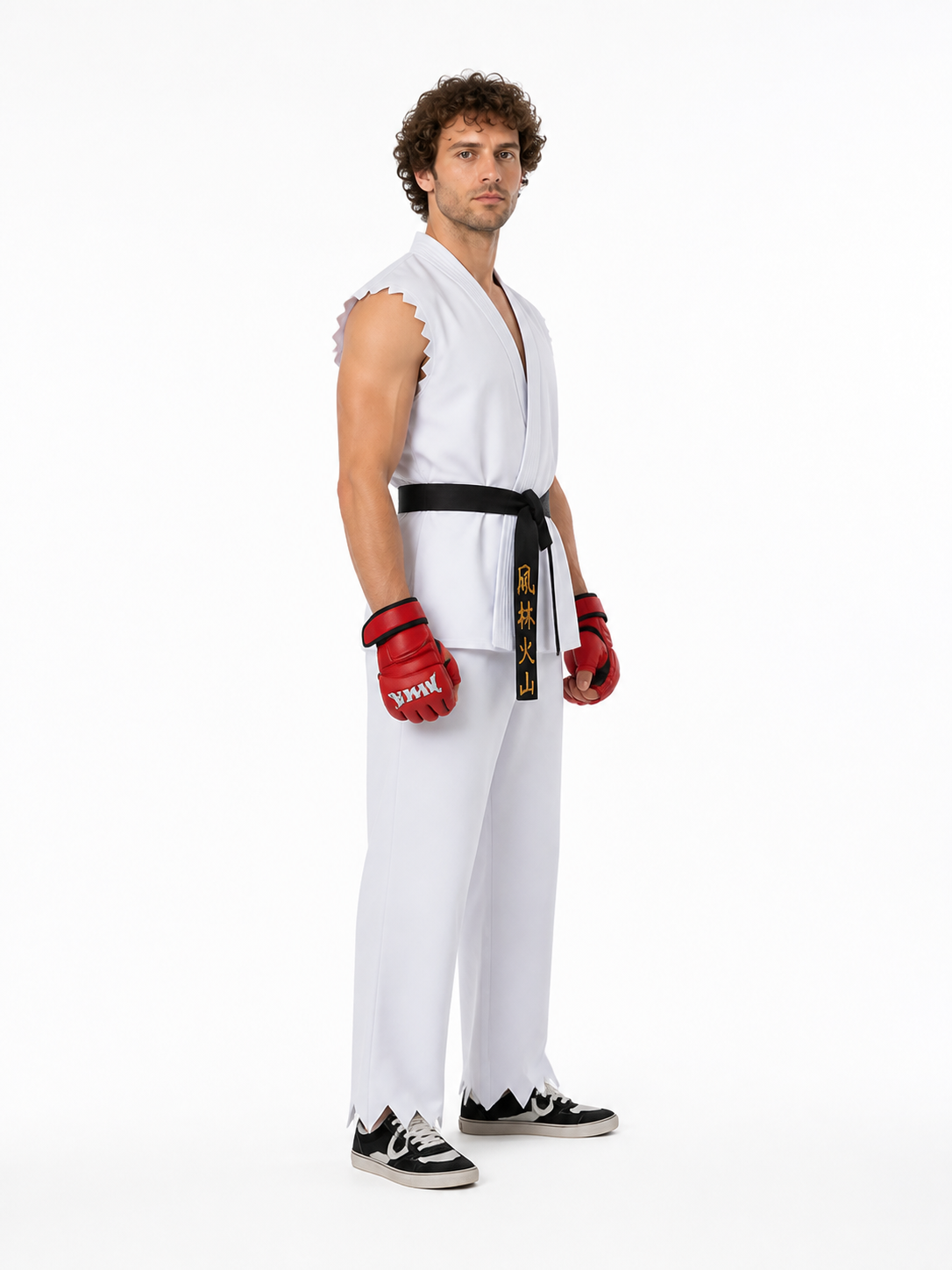 Ken Cosplay Costume: Jacket, Pants, and Belt side view