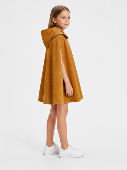 Holly Kids' Hooded Halloween Cloak, Beige side view