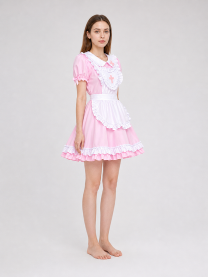Lolita-Style Maid Cosplay Dress with Apron