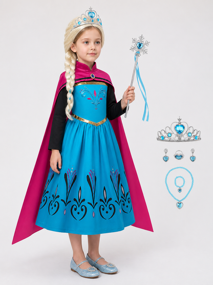 Princess Costume with Cape for Halloween