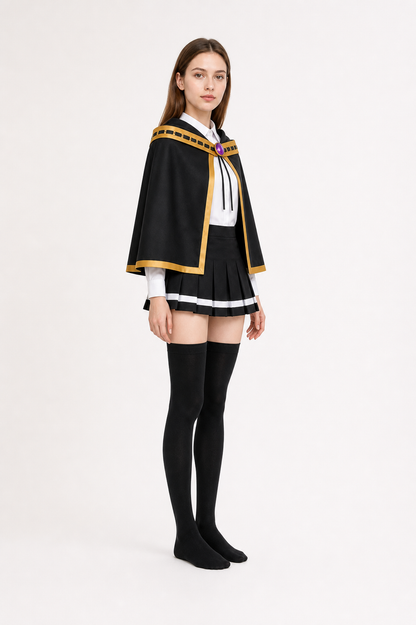 Lihanna Ovinzas Cosplay Costume, Cloak, Shirt, Skirt side view