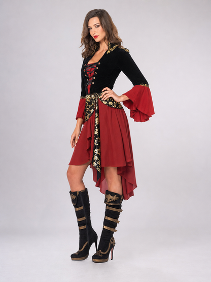 Pirate Costume with Gold Decor