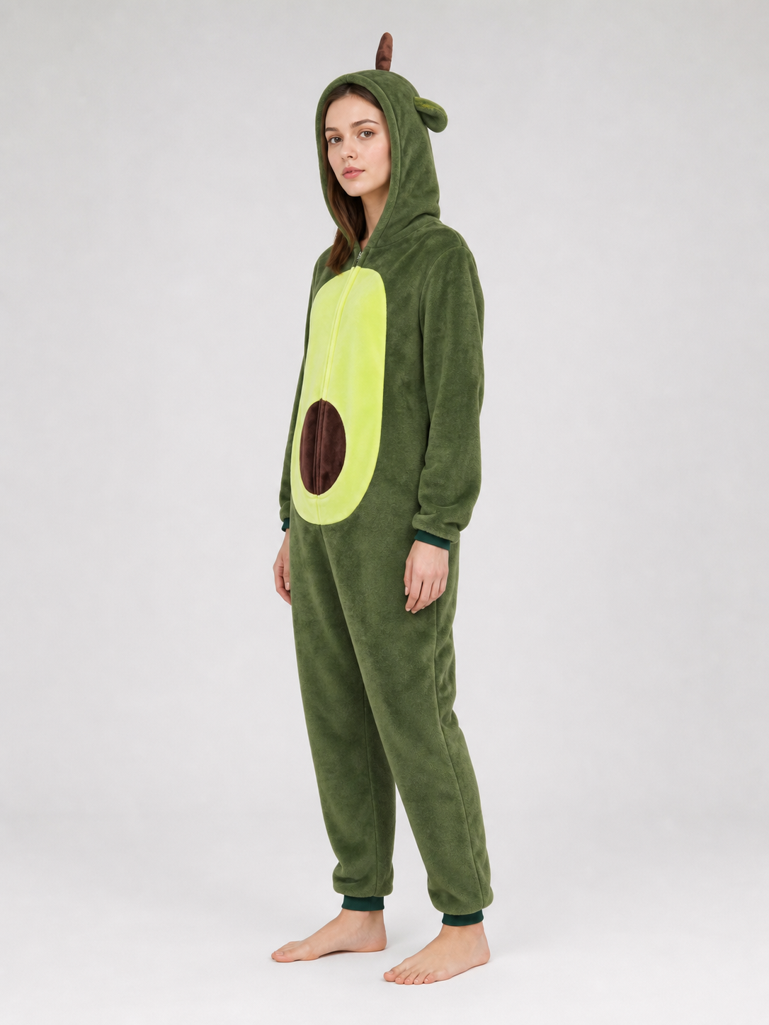 Avocado Hooded Costume Jumpsuit