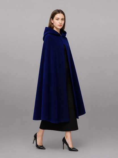 Dark Navy Carnival Cloak with Hood
