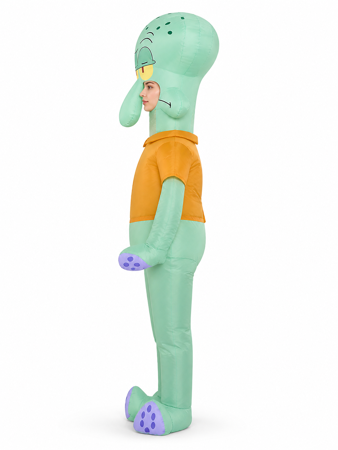 Kids Cartoon Octopus Inflatable Jumpsuit Costume for Halloween side view