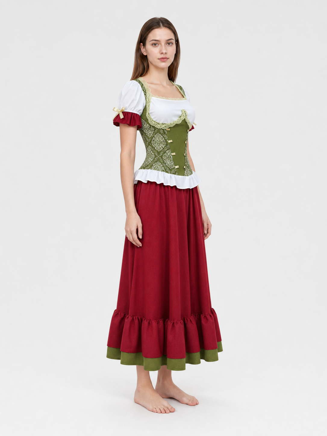Costume with a Corsage, Blouse, and Long Skirt