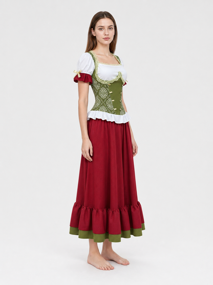 Costume with a Corsage, Blouse, and Long Skirt