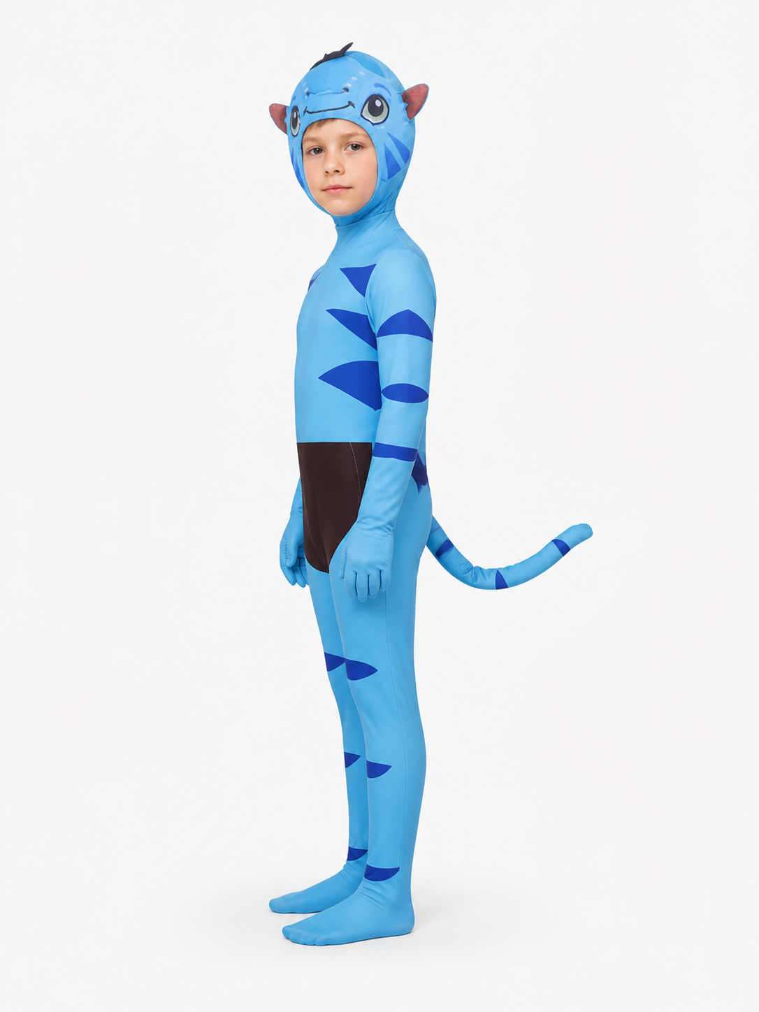 Avatar 3 Cosplay Costume with Tail and Mask, 110–190 side view