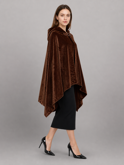Brown Carnival Cloak with Hood