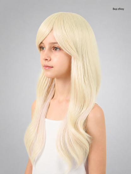 Golden Carnival Wig for Halloween and Cosplay side view