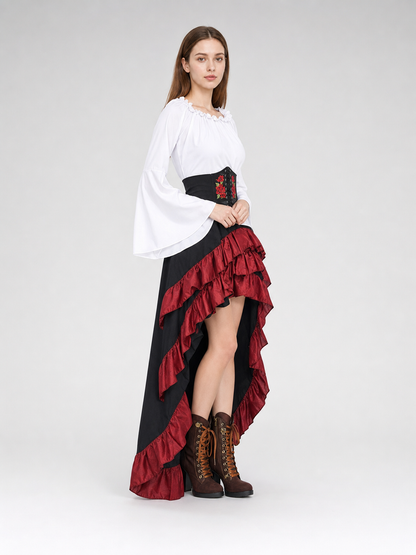 Victorian-style carnival costume with corset