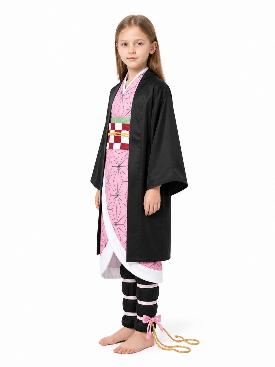 Nezuko Costume from the Anime Demon Slayer: Kimetsu no Yaiba, Black side view
