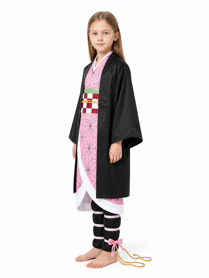 Nezuko Costume from the Anime Demon Slayer: Kimetsu no Yaiba, Black side view