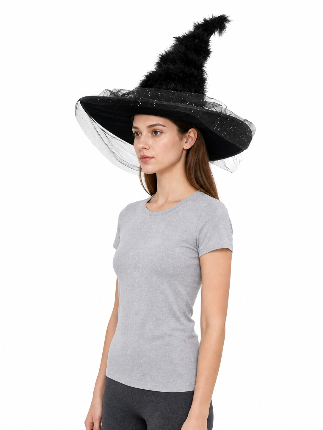 Halloween Witch Hat with Veil