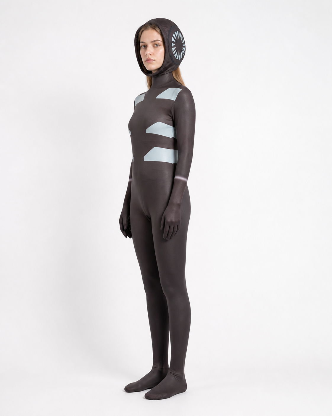 Doors jumpsuit costume with mask for cosplay side view