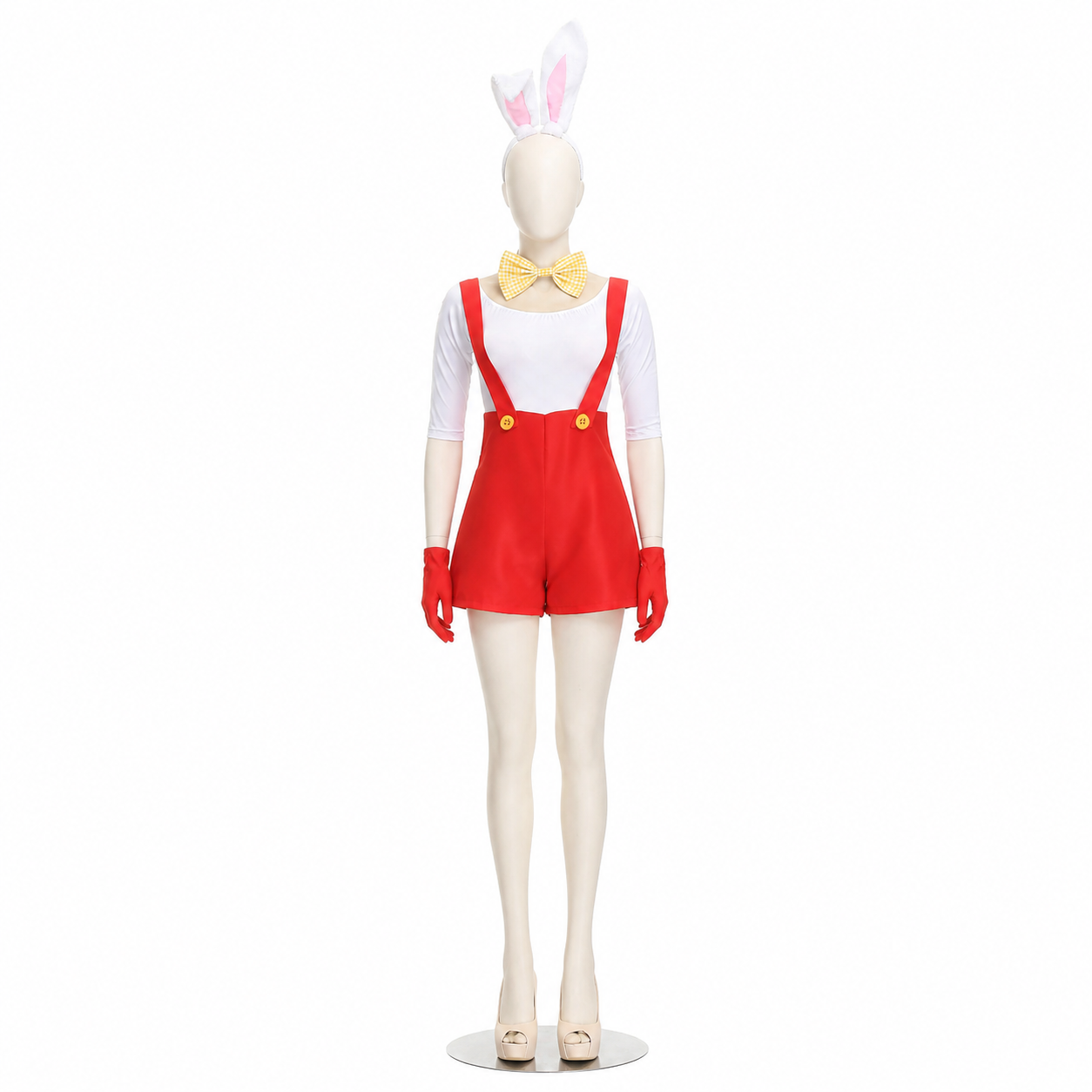 Bunny Cosplay Costume, Red Shorts side view