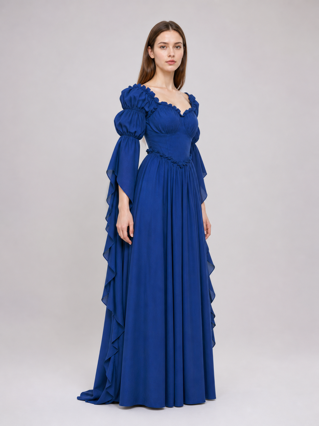 Vintage-Style Medieval Dress, Blue