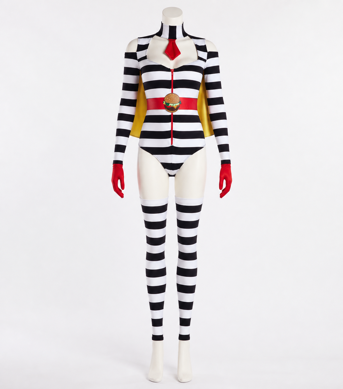 Striped Jumpsuit with Decorative Wings side view