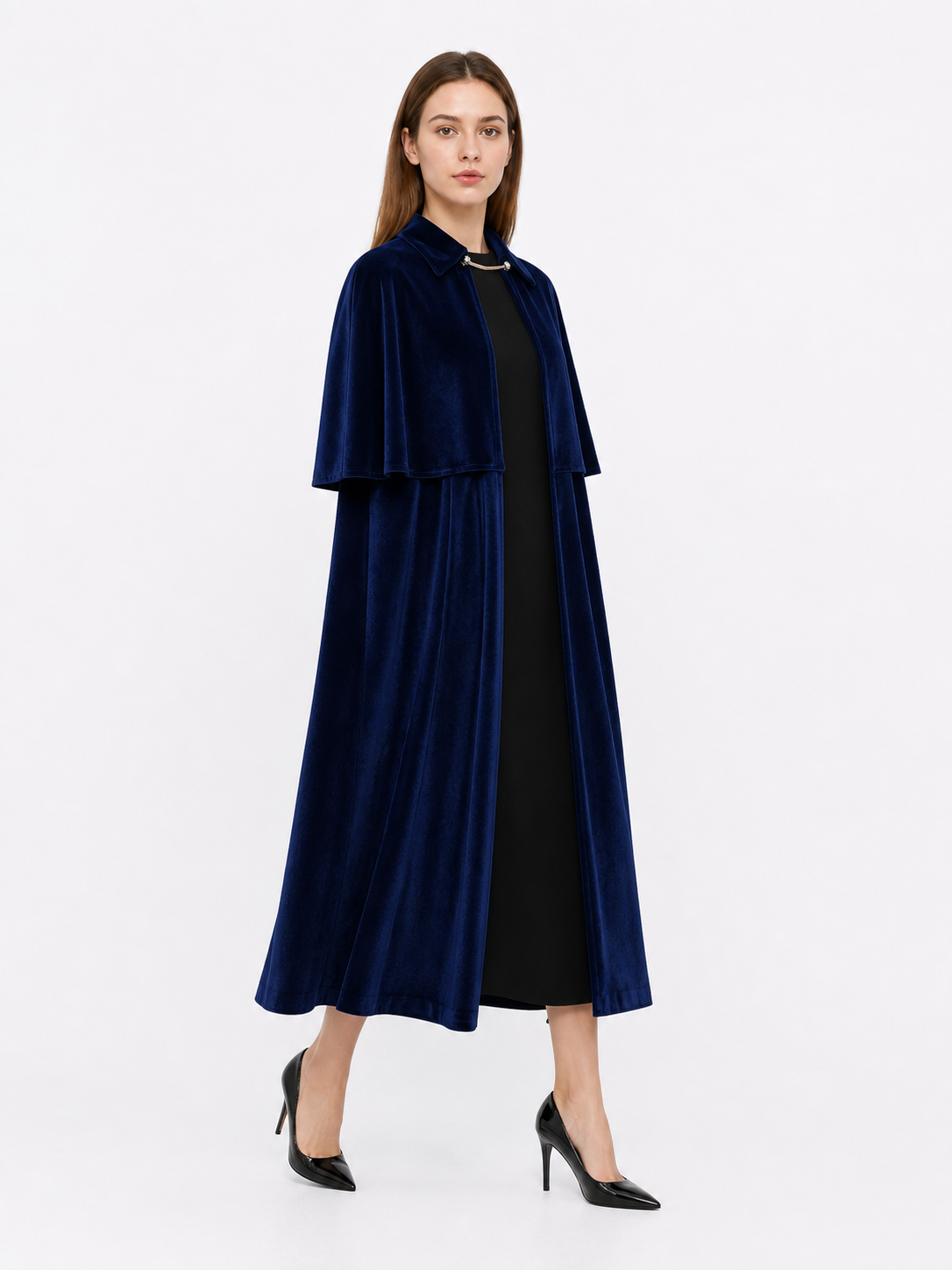 Dark Navy Vampire Costume Cloak
