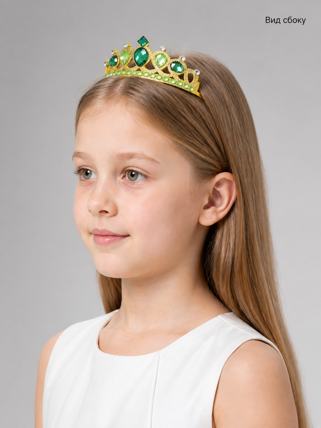 Green Crown-Shaped Halloween Costume Headband side view