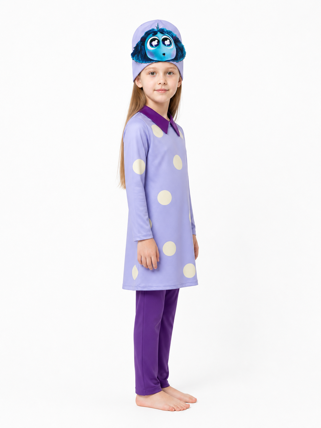 Inside Out 2 Carnival Costume with Dress and Mask side view