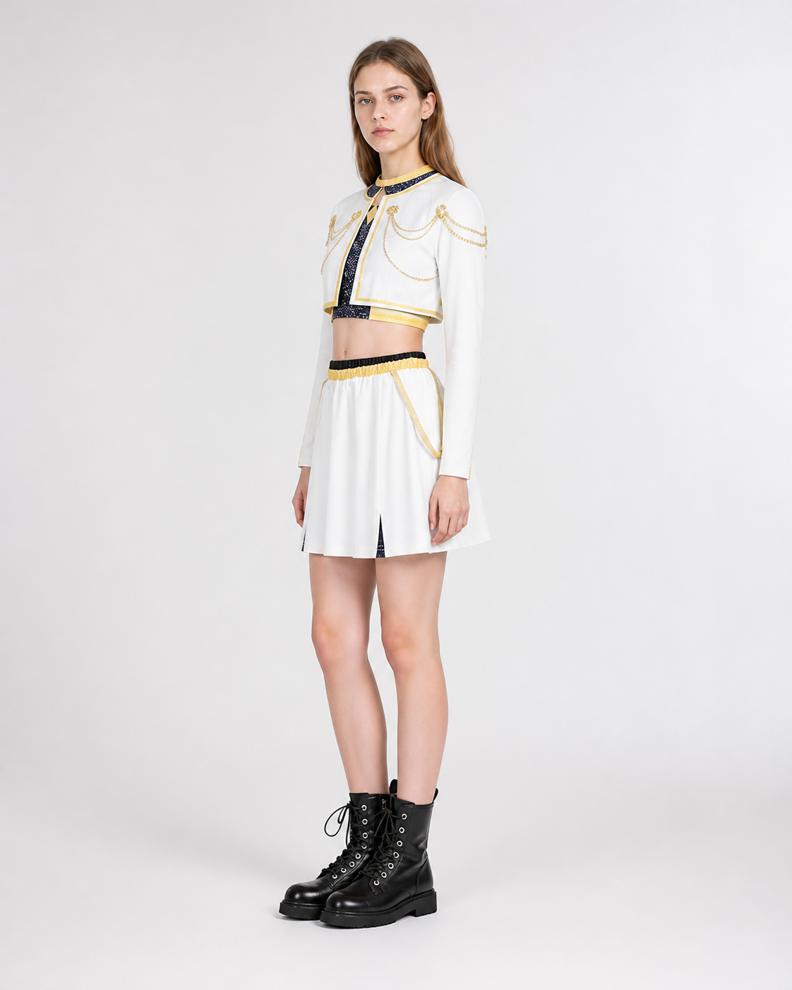 Children's K-pop Stage Costume, 3 Pieces side view
