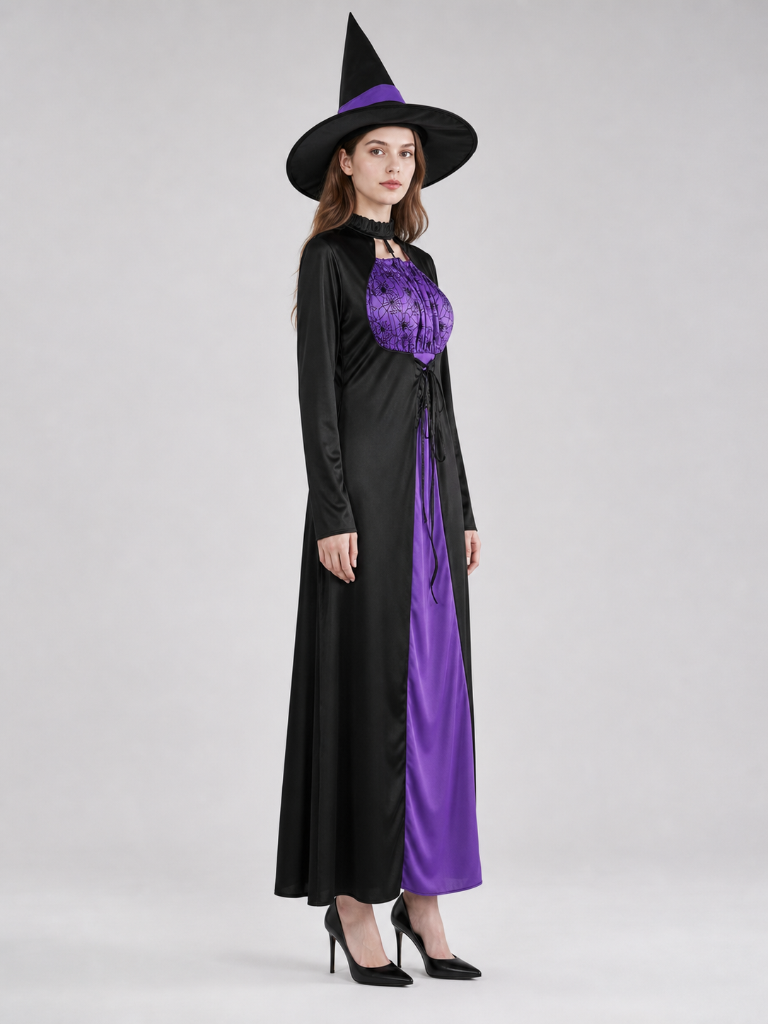 Black Costume Cape with Dress and Hat