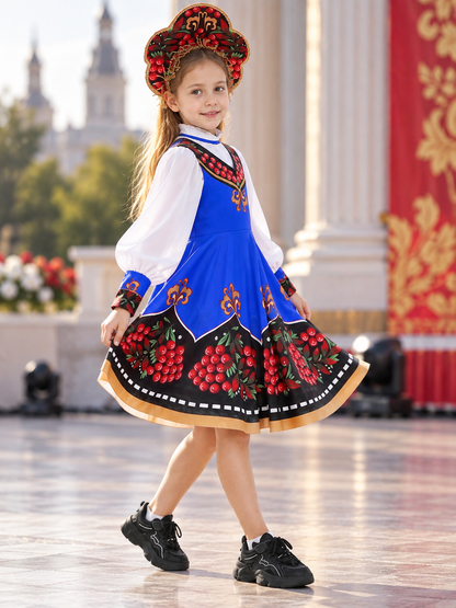 Russian-Style Stage Costume with Sarafan side view