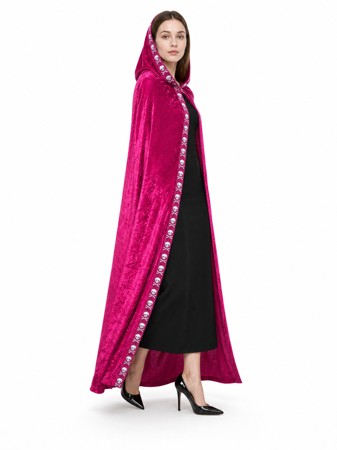 Fuchsia Hooded Costume Cloak