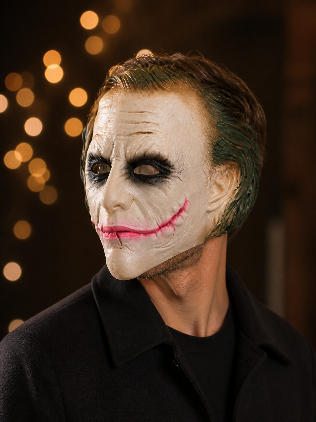 Halloween Carnival Mask with a Red Smile side view