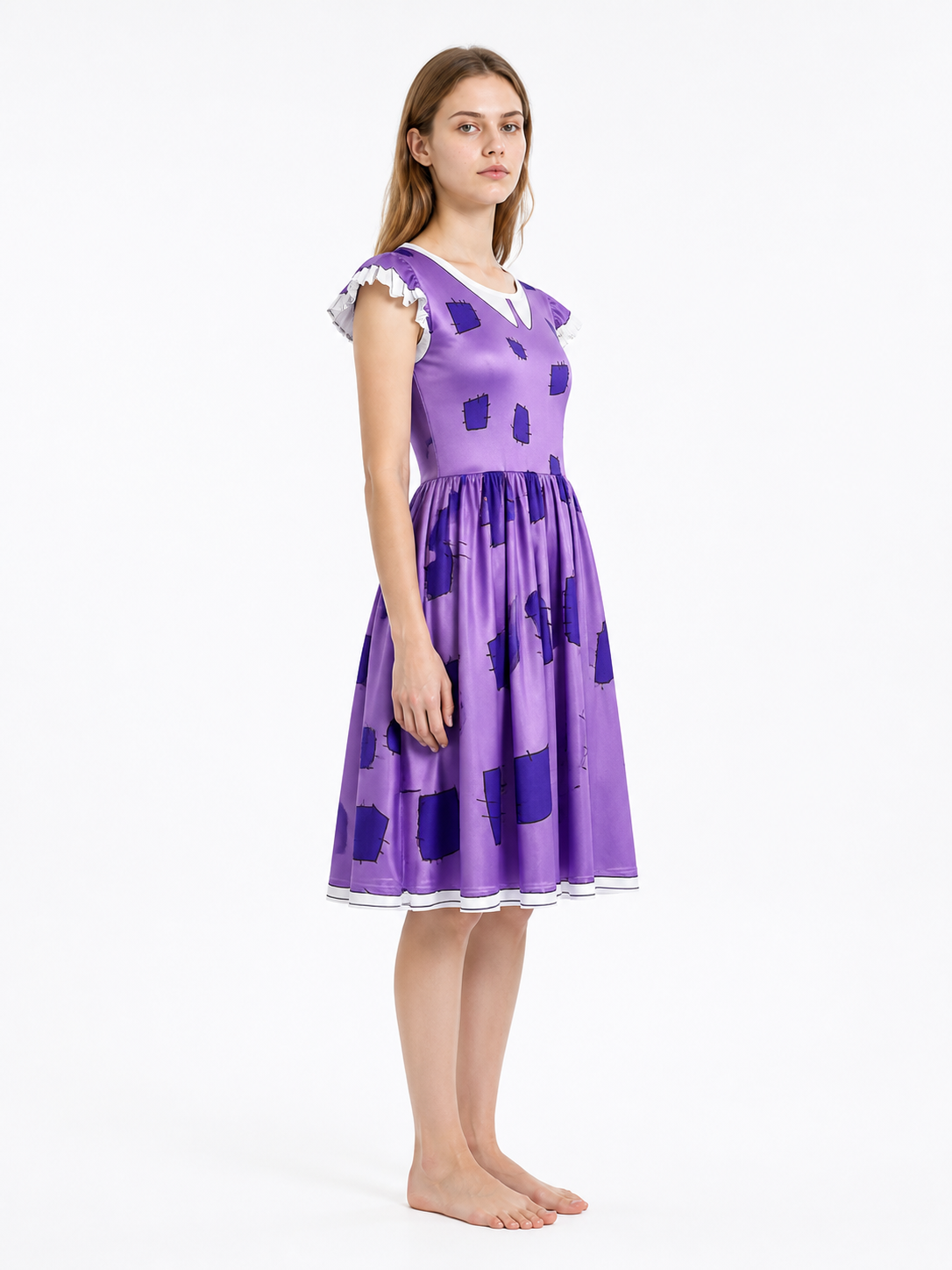 Cosplay Dress with Peter Pan Collar side view
