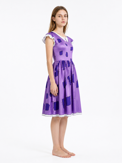 Cosplay Dress with Peter Pan Collar side view