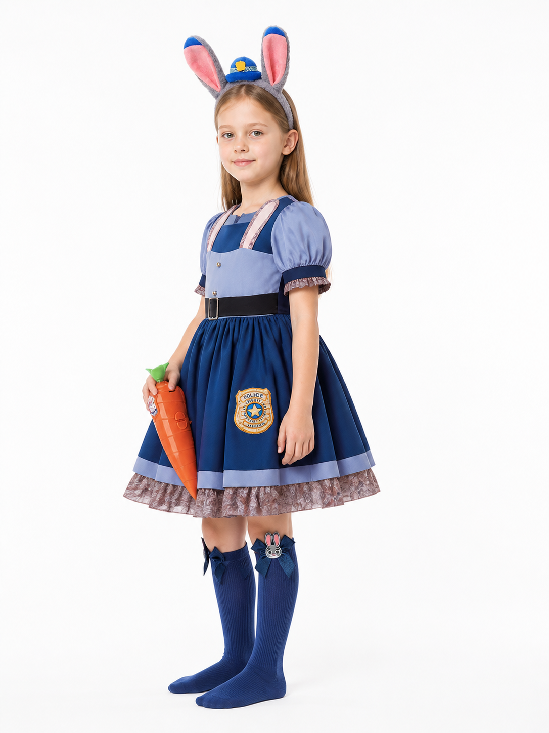 Children’s Rabbit Police Officer Costume with Accessories side view