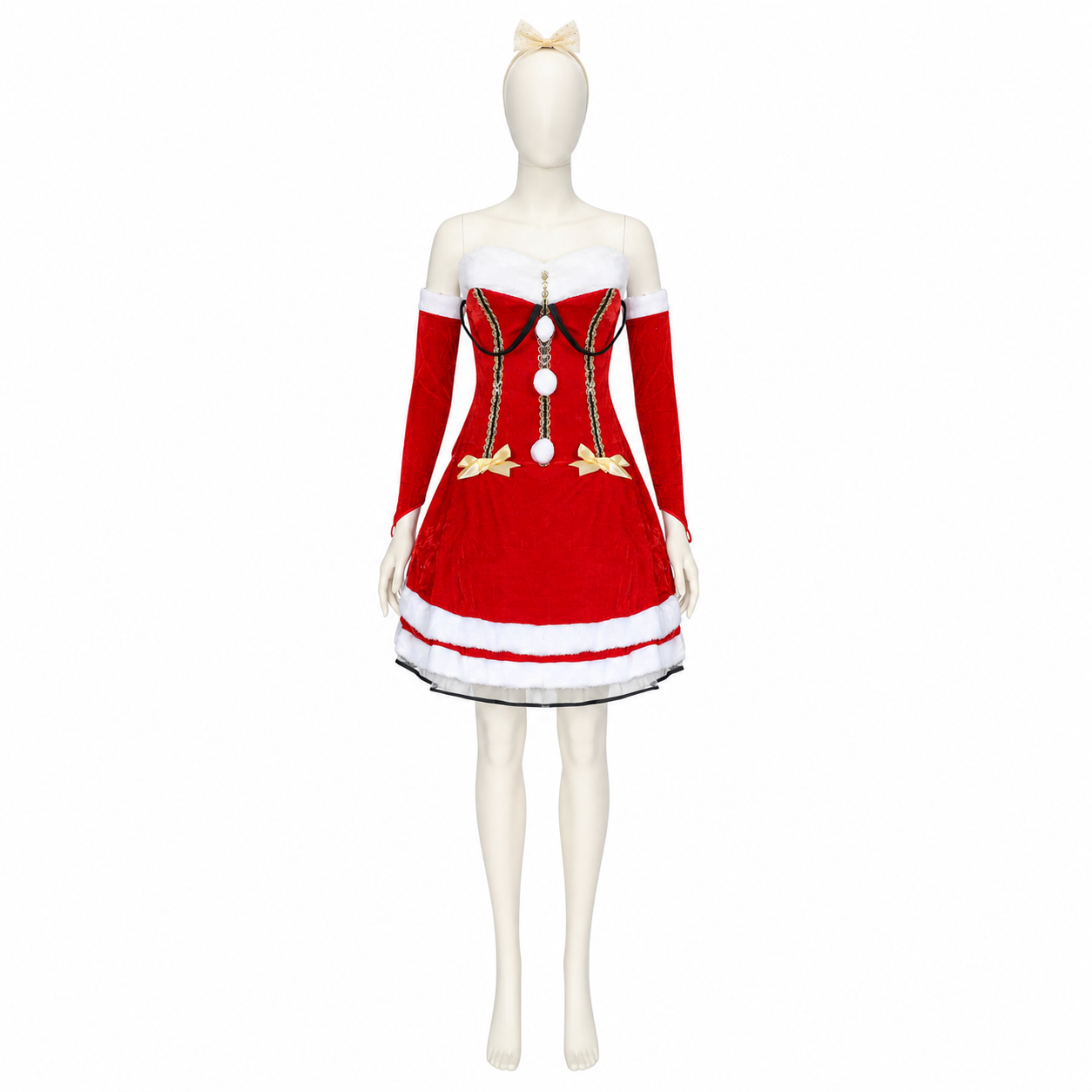 Red Carnival Costume with a Full Skirt