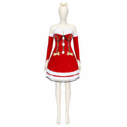 Red Carnival Costume with a Full Skirt