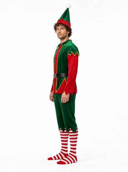 Christmas Elf Costume with Hat and Belt