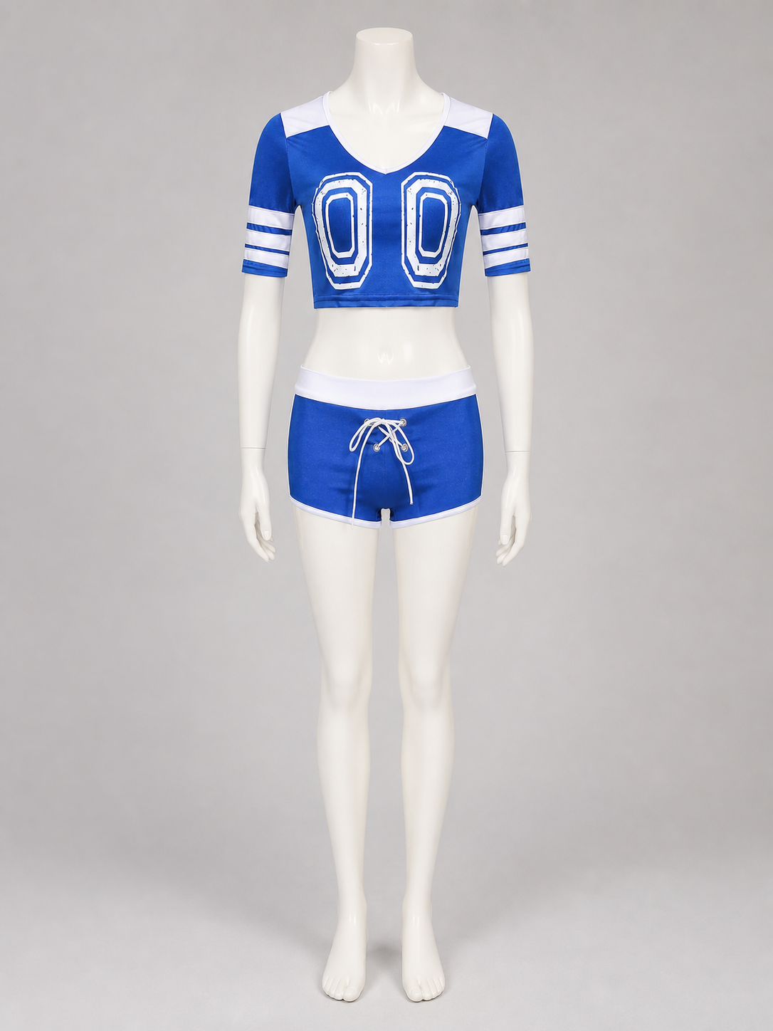 Sports Set with V-Neck and White Stripes
