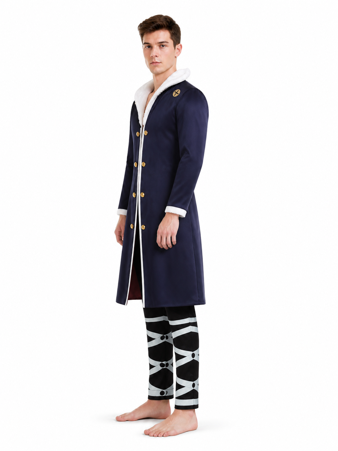 Chrollo Lucifer Cosplay Costume from the Hunter × Hunter Anime side view