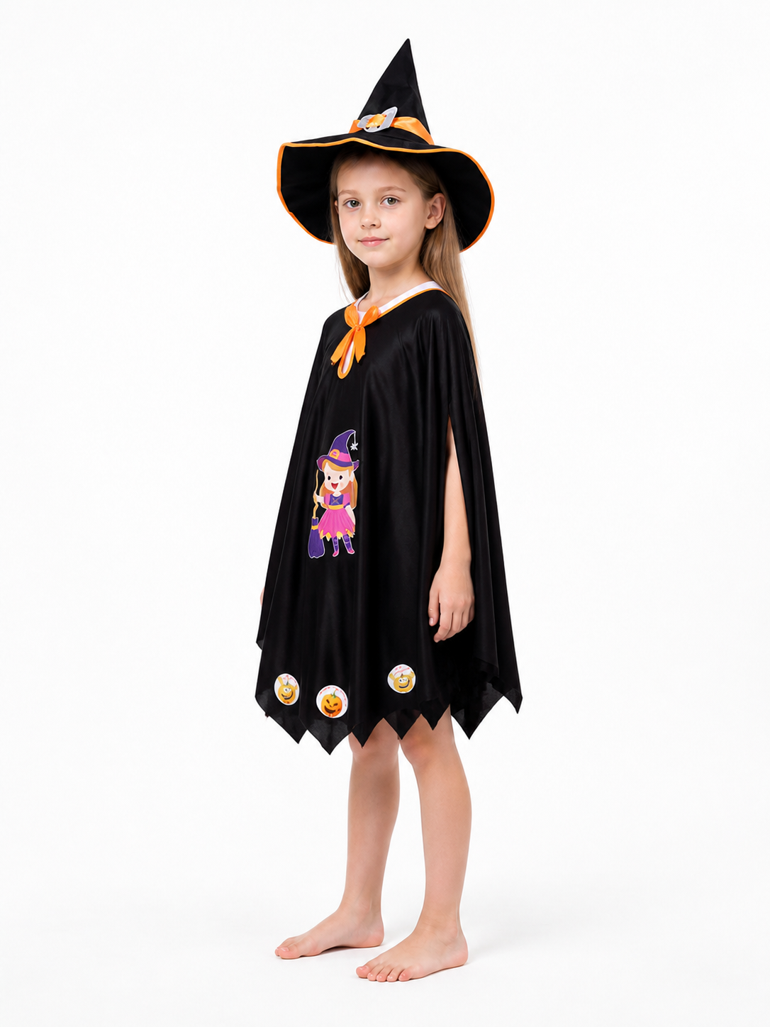 Costume with Cape and Pointed Hat side view