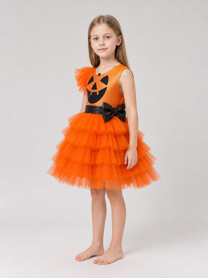 Kids' Pumpkin Halloween Costume with Headband
